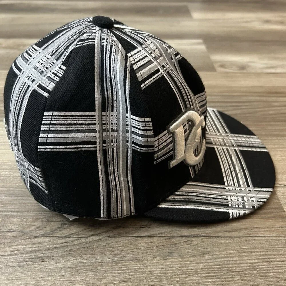Washington DC Fitted Hip Hop Cap Size M Plaid Ultimate City Hunter Ultimate EUC